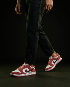 NK Leather Panelled Skate Trainer Mixed 1 White Red