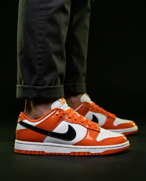 NK Leather Patent Panelled Court Trainer