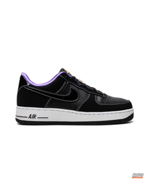 NK Leather Patent-Swoosh Court Trainer Black Purple White #blackpurplewhite