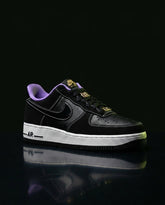 NK Leather Patent-Swoosh Court Trainer Black Purple White