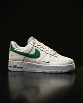 NK Leather Perforated-Toe Cupsole Trainer White Green