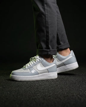 NK Leather Perforated-Toe Cupsole Trainer Wolf Grey White