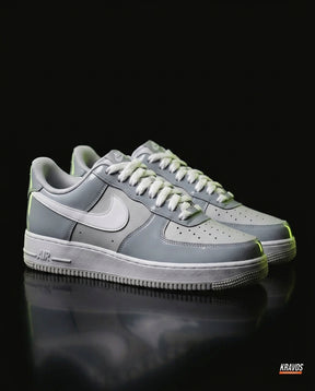 NK Leather Perforated-Toe Cupsole Trainer Wolf Grey White