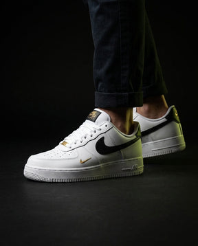 NK Leather Perforated-Toe Low Trainer White Black Gold