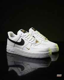 NK Leather Perforated-Toe Low Trainer White Black Gold