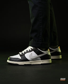 NK Leather Perforated-Toe Skate Trainer Black White