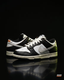 NK Leather Perforated-Toe Skate Trainer Black White