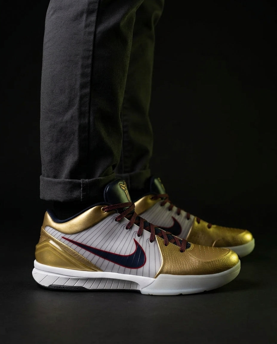 NK Leather Pinstriped Low Basketball Trainer
