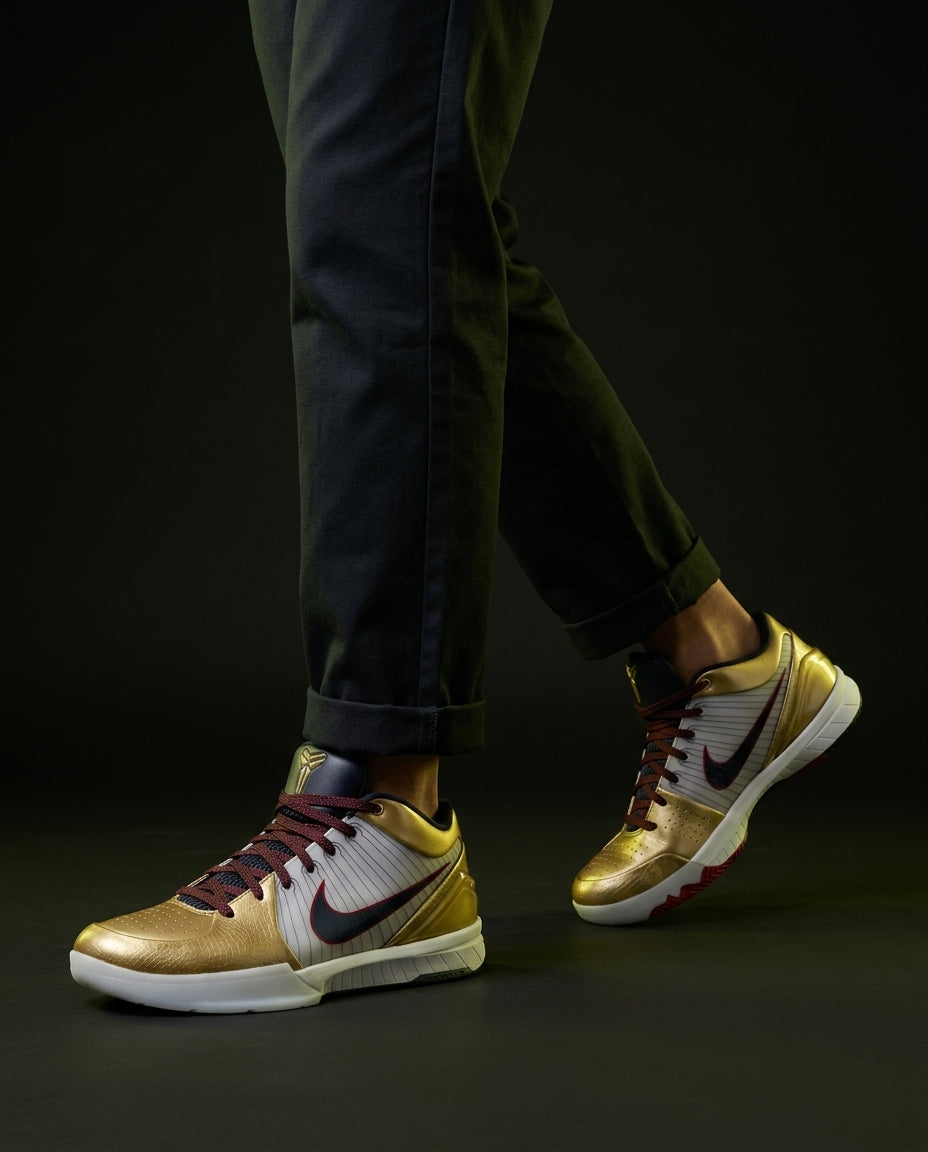 NK Leather Pinstriped Low Basketball Trainer