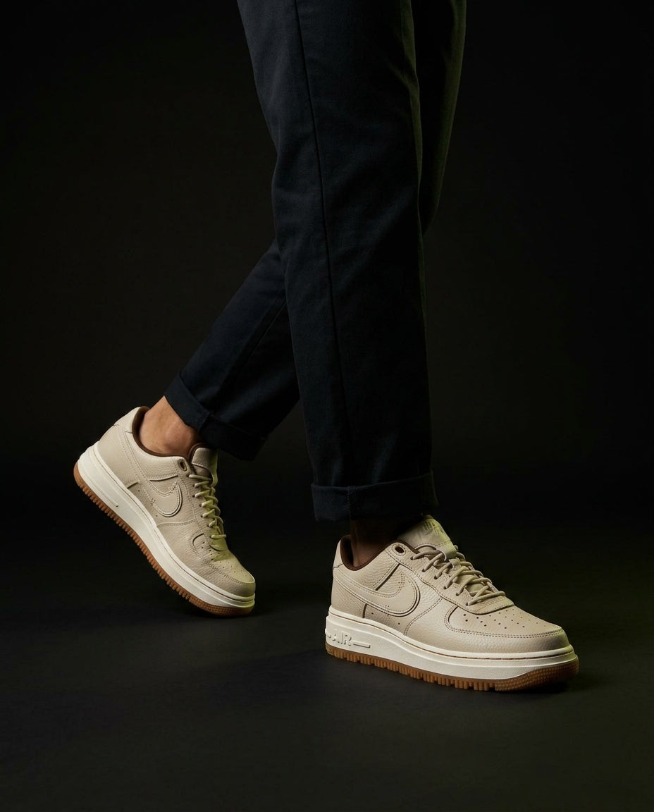 NK Leather Platform Gum-Sole Trainer