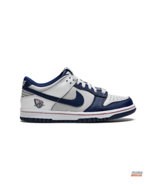 NK Leather Ribbed-Sole Basketball Trainer White Navy #whitenavy