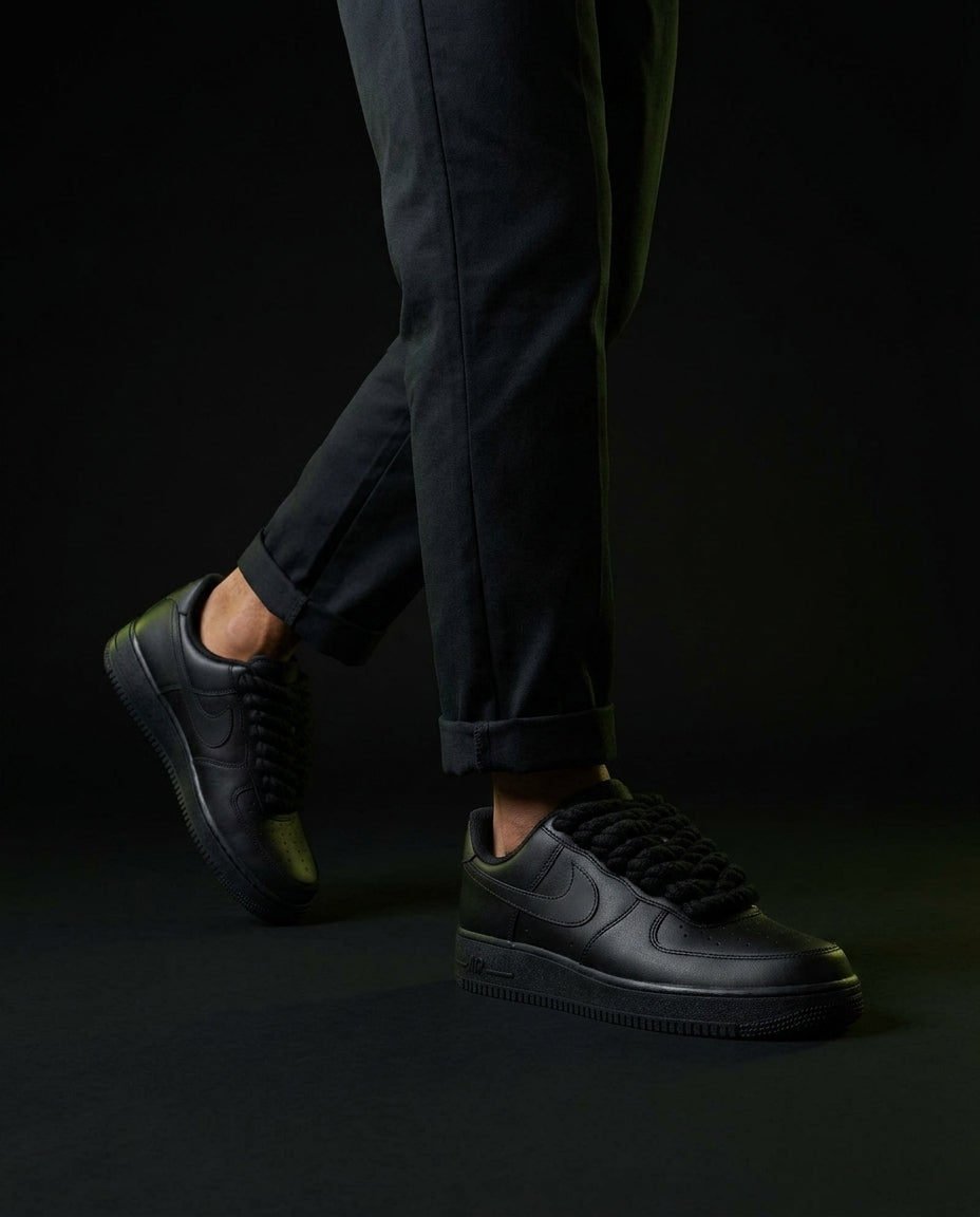 NK Leather Rope-Lace Court Trainer