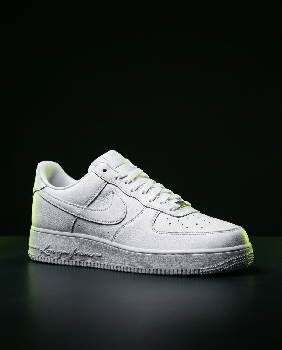 NK Leather Script-Heel Court Trainer