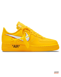 NK Leather Stitched Swoosh Court Trainer Yellow White #yellowwhite