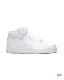 NK Leather Strap Mid Trainer Triple White #triplewhite