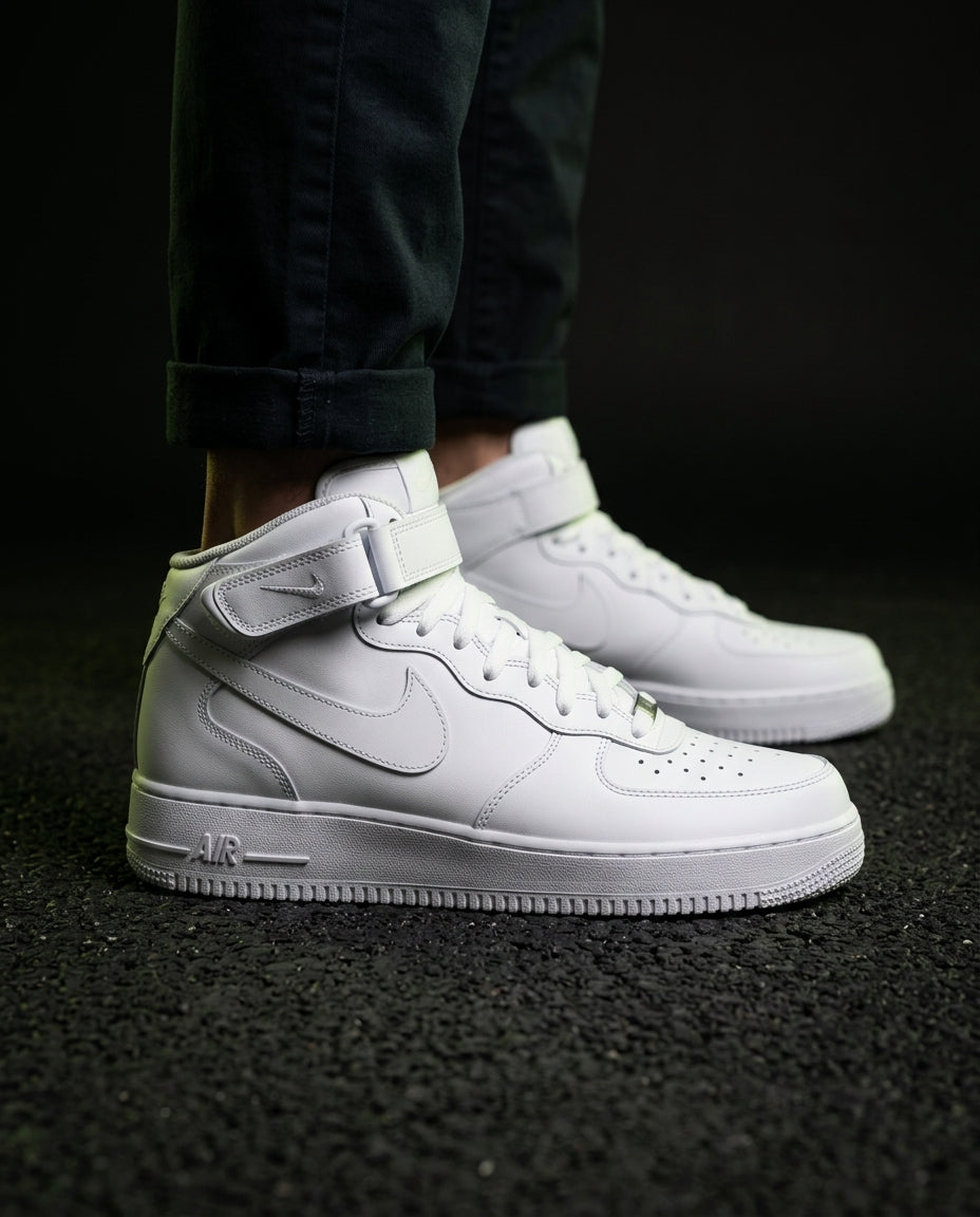 NK Leather Strap Mid Trainer