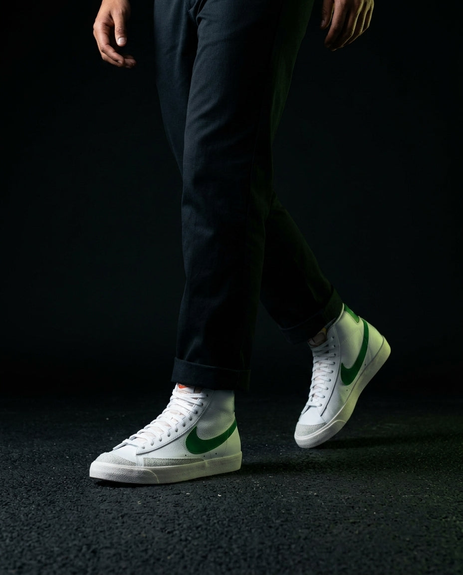 NK Leather Suede-Panel Mid Trainer
