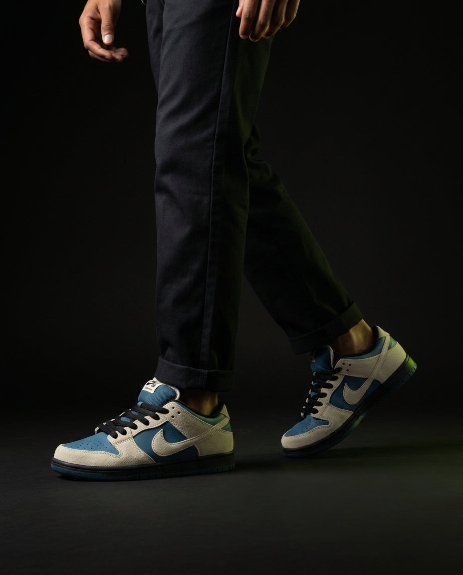 NK Leather Suede Panelled Skate Low