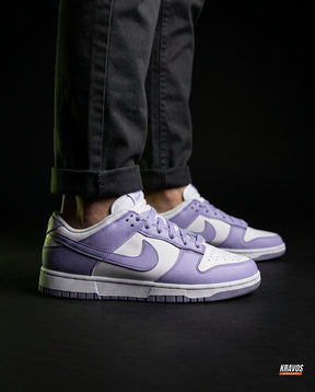 NK Leather Swoosh Overlay Trainer Lilac White