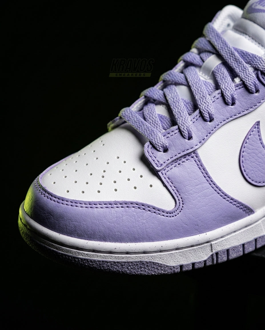 NK Leather Swoosh Overlay Trainer Lilac White