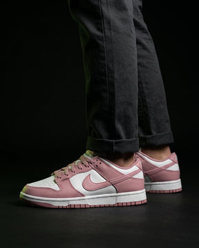 NK Leather Swoosh Overlay Trainer Pink White