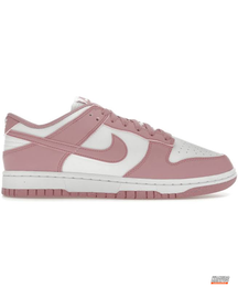 NK Leather Swoosh Overlay Trainer Pink White #pinkwhite