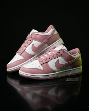 NK Leather Swoosh Overlay Trainer Pink White