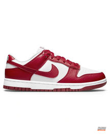 NK Leather Swoosh Overlay Trainer Red White #redwhite