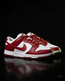 NK Leather Swoosh Overlay Trainer Red White