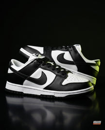 NK Leather Swoosh Overlay Trainer White Black