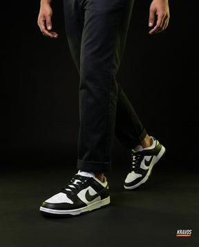 NK Leather Swoosh Overlay Trainer White Black