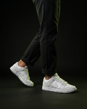NK Leather Swoosh Overlay Trainer White Grey