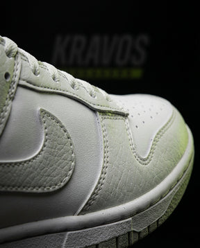 NK Leather Swoosh Overlay Trainer White Grey