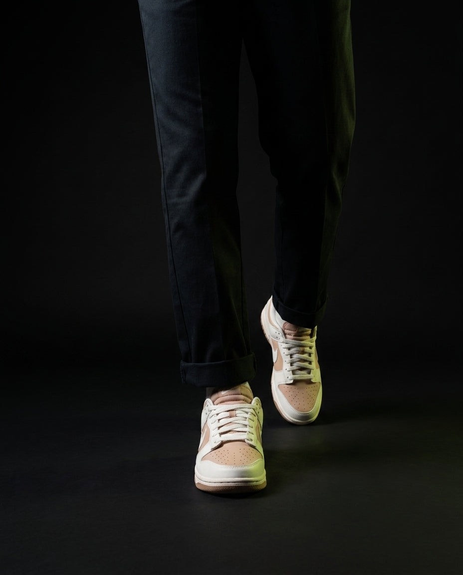 NK Leather Swoosh Overlay Trainer