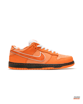 NK Leather Textured Panel Skate Low Orange Black White #orangeblackwhite