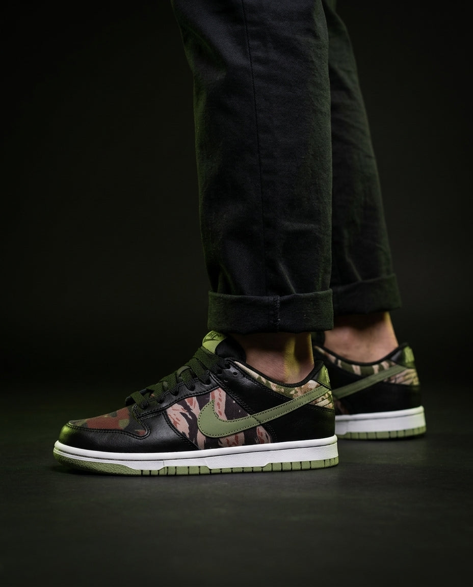 NK Leather Tiger-Camo Court Trainer