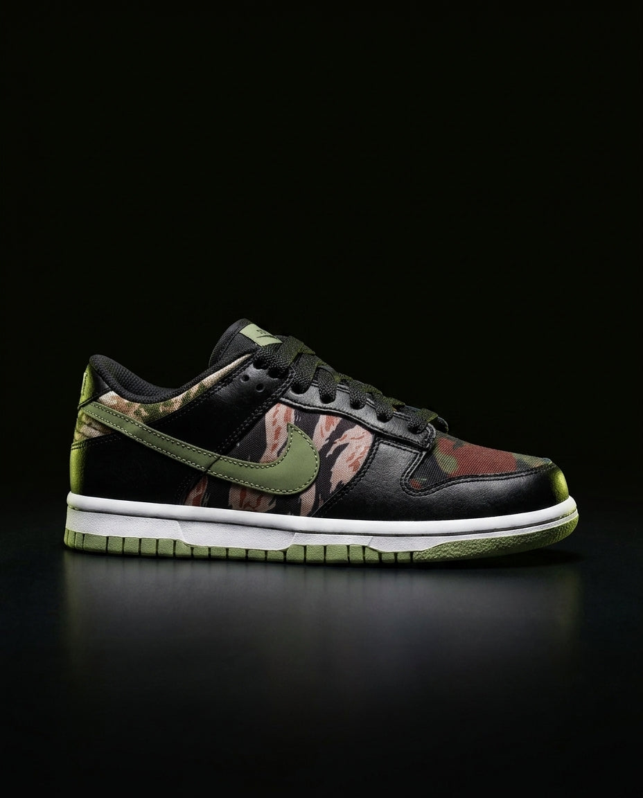 NK Leather Tiger-Camo Court Trainer