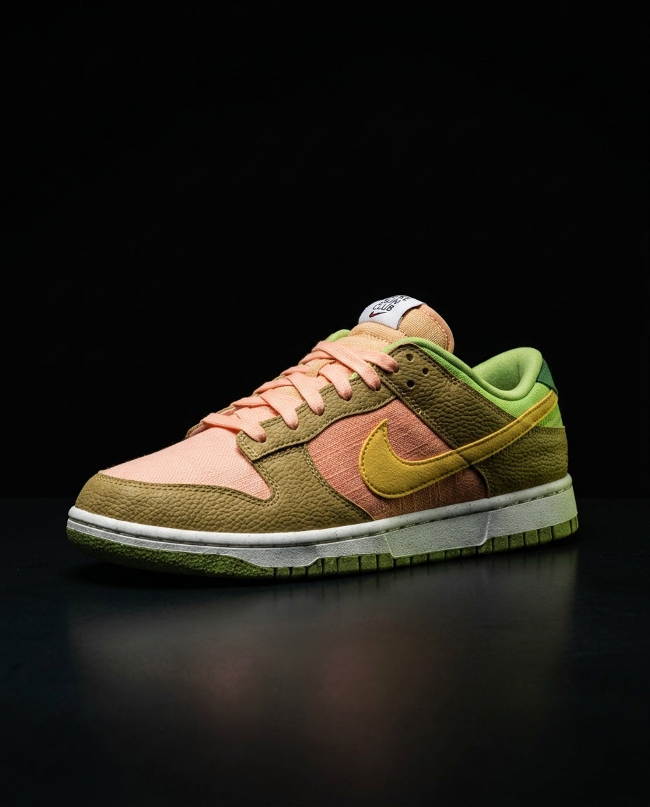 NK Leather Two-Tone Panelled Trainer
