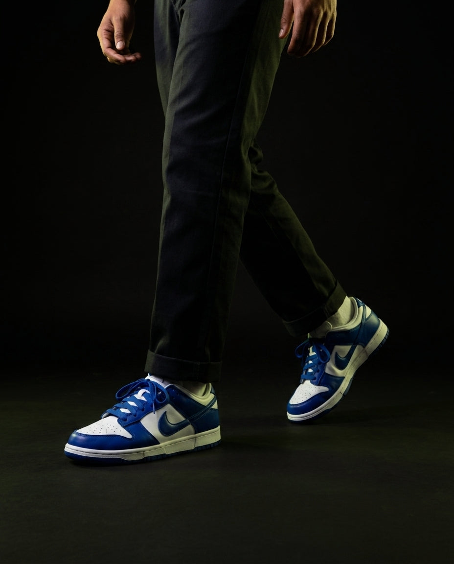 NK Leather Two-Tone Retro Trainer