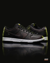 NK Leather Vulcanised Skate Trainer Black White