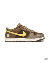 NK Leather Woven-Panel Court Trainer Brown Yellow Khaki #brownyellowkhaki
