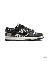 NK Leather Zebra-Print Skate Low Black White Zebra #blackwhitezebra