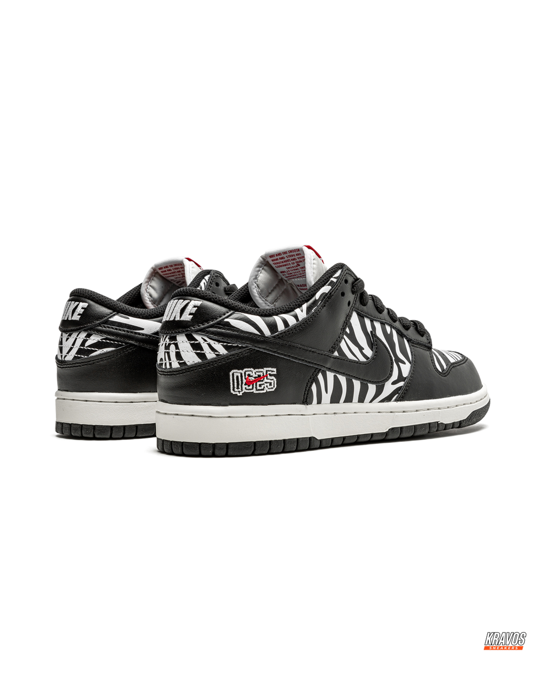 NK Leather Zebra-Print Skate Low