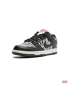 NK Leather Zebra-Print Skate Low