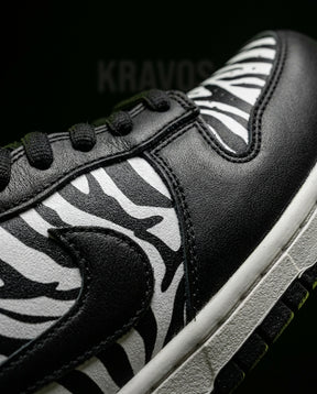 NK Leather Zebra-Print Skate Low