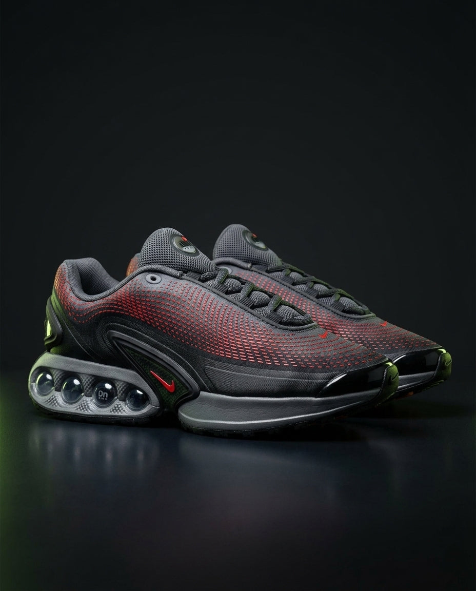 NK Mesh Bubble-Air Running Trainer Black Grey Red