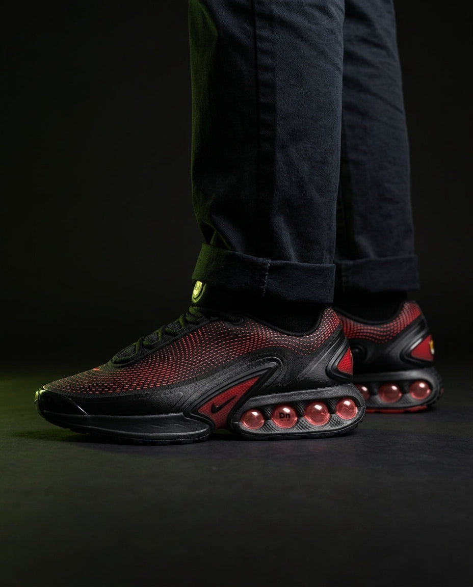 NK Mesh Bubble-Air Running Trainer Black Red