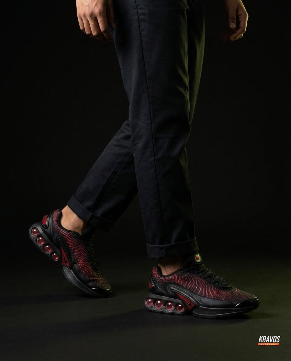 NK Mesh Bubble-Air Running Trainer Black Red