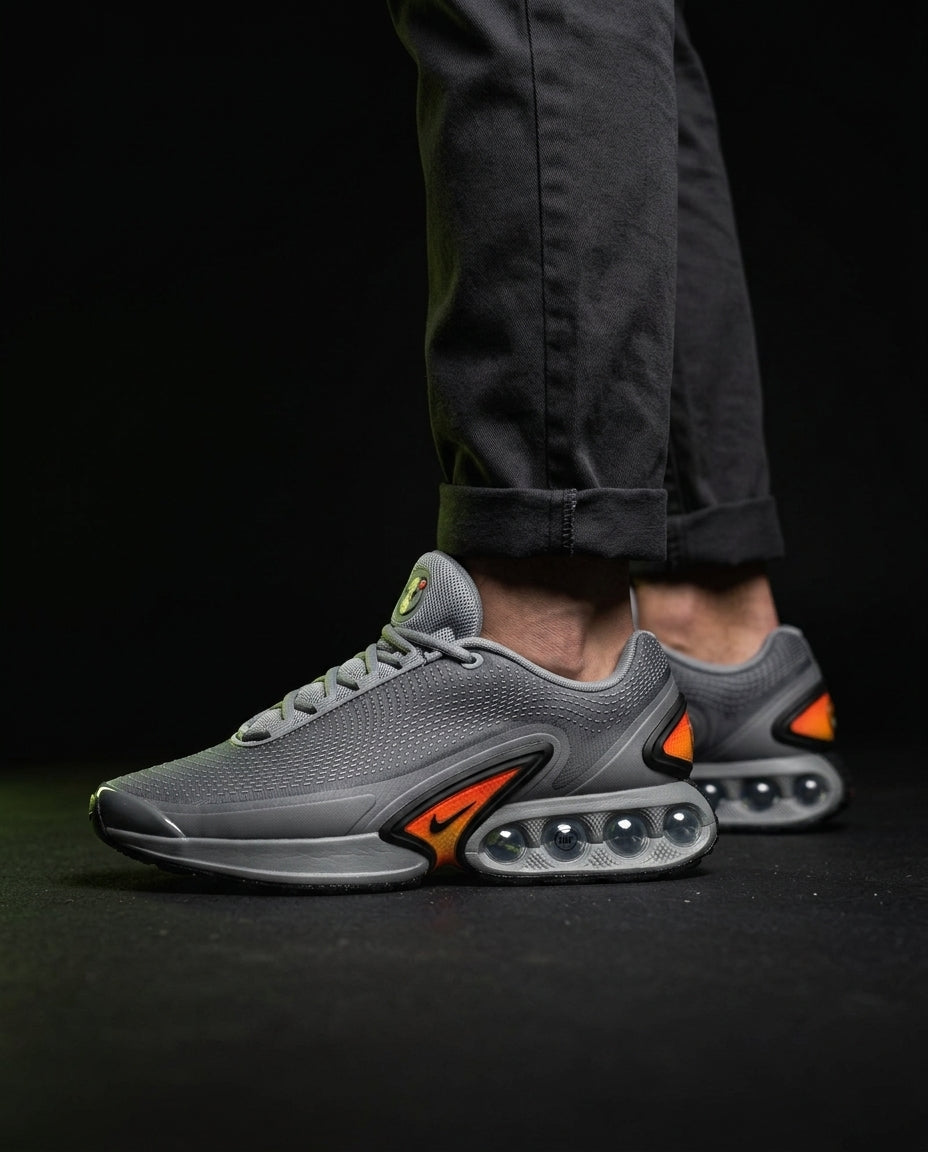NK Mesh Bubble-Air Running Trainer Grey Orange Black