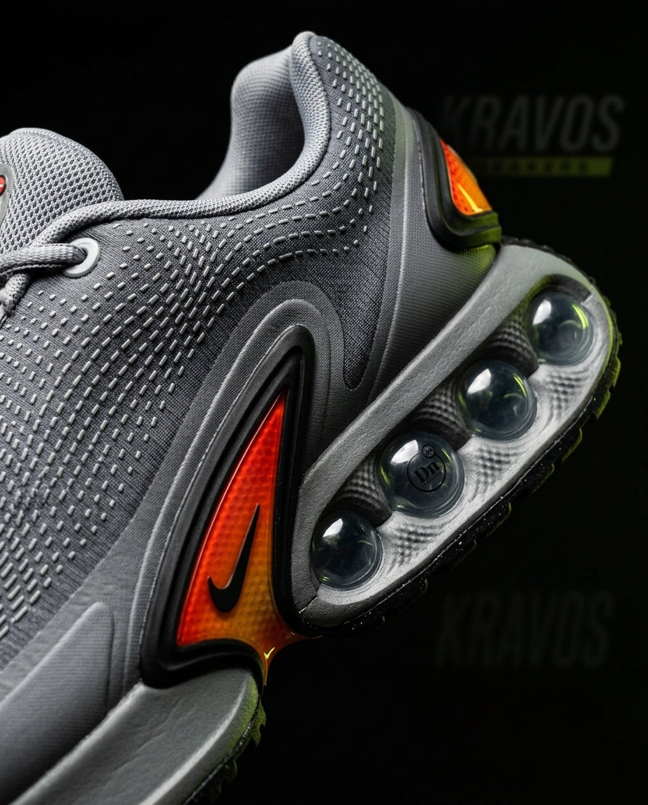NK Mesh Bubble-Air Running Trainer Grey Orange Black